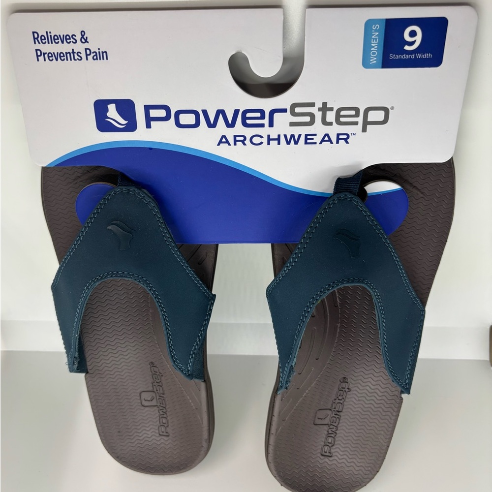 PowerStep Archwear Women's Sandals - Blue and Brown